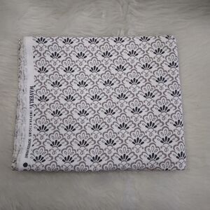 FABRIC Waverly Inspirations White Scroll Cotton Duck Home Decor Fabric 1.5 Yd